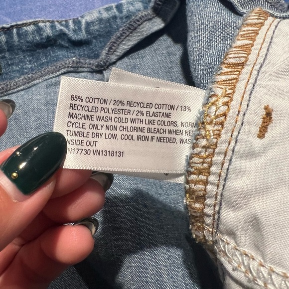 Wild Fable Mid Rise Maxi Skirt Size 10R Denim Raw Hem Casual City Western - Picture 6 of 7